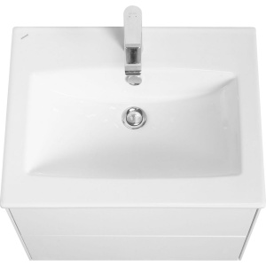 Купить Тумба с раковиной AQUATON Сохо 60 подвесная, белая глянцевая в Москве с доставкой Тумба с раковиной AQUATON Сохо 60 подвесная, белая глянцевая