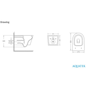 Унитаз подвесной с сиденьем микролифт Aquatek Сириус AQ1582T-00 безободковый