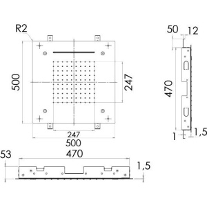 Купить Верхний душ Remer 357SFS50NC в Москве с доставкой Верхний душ Remer 357SFS50NC