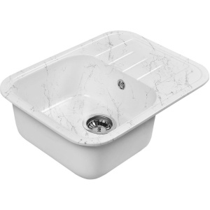 Мойка кухонная Wisent WB20-10 мрамор бело-серый