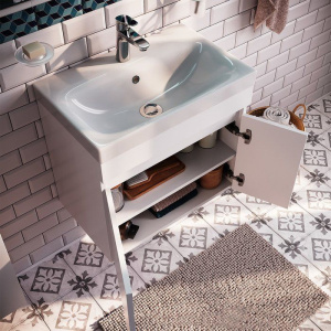 Купить Тумба с раковиной IDDIS Zodiac 60 подвесная, с дверцами в Москве с доставкой Тумба с раковиной IDDIS Zodiac 60 подвесная, с дверцами