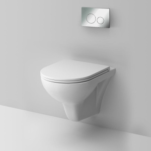 Комплект Унитаз подвесной AM.PM Gem C901700SC безободковый, с микролифтом + Инсталляция Pro