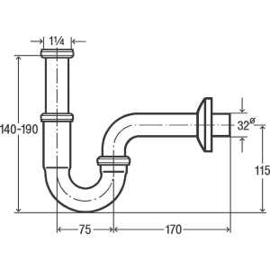 Купить Сифон для раковины Viega 305611 в Москве с доставкой Сифон для раковины Viega 305611