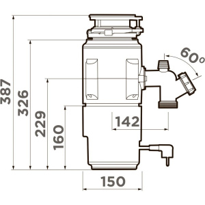 Купить Измельчитель отходов Omoikiri Nagare slim 900 в Москве с доставкой Измельчитель отходов Omoikiri Nagare slim 900