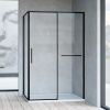 Душевой уголок Vincea Slim Soft VSR-1SS1013CLB 130x100, профиль черный, стекло прозрачное