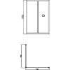Душевая дверь в нишу Ceruttispa Bella D101T 100 см, профиль хром