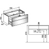 Тумба с раковиной Keuco Royal Reflex белый 100 см