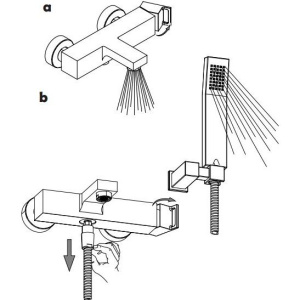 Смеситель для ванны с душем Paffoni Elle EL022CR