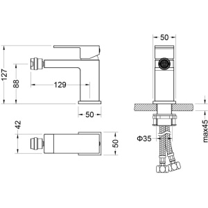 Смеситель для биде Aquatek Либра AQ1618CR хром