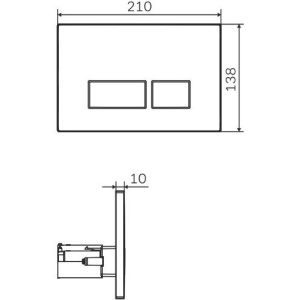 Кнопка смыва AM.PM Pro S I047038 черная матовая