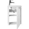 Тумба с раковиной Vod-Ok Бридж 40 белая, с ручкой Лира
