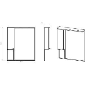 Зеркало Misty Латте L 85