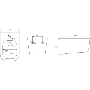 Биде подвесное Акватек Дива AQ1012-00