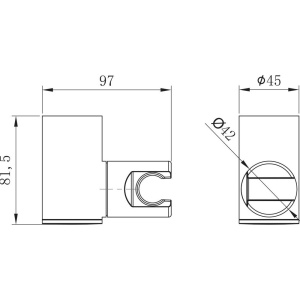 Настенный держатель Lemark LM8081C поворотный