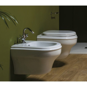 Купить Унитаз подвесной Azzurra Charme 52x42 сиденье с микролифтом, петли хром в Москве с доставкой Унитаз подвесной Azzurra Charme 52x42 сиденье с микролифтом, петли хром