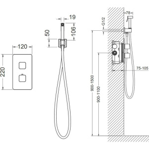 Купить Гигиенический душ Timo Petruma 5089/00SM со смесителем, С ВНУТРЕННЕЙ ЧАСТЬЮ, хром в Москве с доставкой Гигиенический душ Timo Petruma 5089/00SM со смесителем, С ВНУТРЕННЕЙ ЧАСТЬЮ, хром
