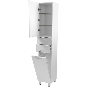 Шкаф-пенал Emmy Милли 30 L, с бельевой корзиной