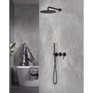 Душевой комплект Timo Saona SX-2349/03SM С ВНУТРЕННЕЙ ЧАСТЬЮ, черный