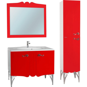 Купить Зеркало Bellezza Эстель 80 красное в Москве с доставкой Зеркало Bellezza Эстель 80 красное