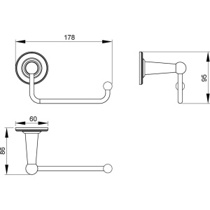 Держатель туалетной бумаги Timo Nelson 160041/02
