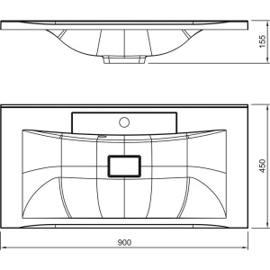 Мебельная раковина Art&Max Bianchi 90 черная матовая