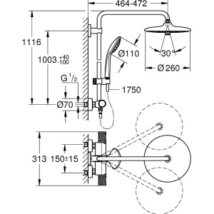 Душевая стойка Grohe Euphoria System 260 27615002