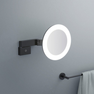 Купить Косметическое зеркало Timo Selene 15276/03 с подсветкой, телескопическое, поворотное, черное в Москве с доставкой Косметическое зеркало Timo Selene 15276/03 с подсветкой, телескопическое, поворотное, черное