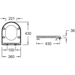Крышка-сиденье Jacob Delafon Rodin+ с микролифтом E23280-00