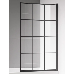 Шторка на ванну AQUAme AQM2858-R 80х140, профиль черный матовый