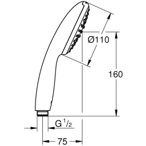 Купить Душевая лейка Grohe Tempesta 110 1jet 27923003 хром в Москве с доставкой Душевая лейка Grohe Tempesta 110 1jet 27923003 хром