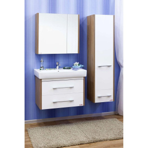 Шкаф-пенал Sanflor Ларго 2 R, вяз швейцарский, белый