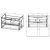 Тумба с раковиной Vincea Chiara 2D 80, 2 ящика, темный дуб, с черной раковиной