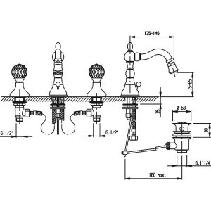 Купить Смеситель для биде Cezares Atlantis ATLANTIS-BBS2-02-Sw в Москве с доставкой Смеситель для биде Cezares Atlantis ATLANTIS-BBS2-02-Sw