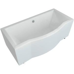 Акриловая ванна Акватек Гелиос GEL180-0000067 180x90 см, с каркасом, с экраном, со сливом-переливом