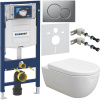 Комплект Унитаз подвесной BOCCHI V-Tondo 1416-001-0129 белый глянцевый + Крышка A0302-001 с микролифтом, глянцевая белая + Инсталляция Geberit Duofix UP 320 111.300.00.5 + Кнопка Sigma 01 115.770.JQ.5 лакированная, матовый хром + Крепления 111.815.00.1 к