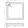 Поддон для душа STWORKI Дублин 100x100, с сифоном