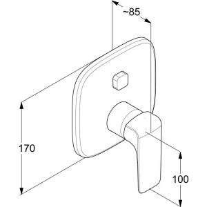 Смеситель для ванны с душем Kludi Ameo 416590575