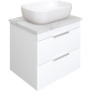 Тумба с раковиной STWORKI Копенгаген 60 белая, со столешницей Stone Aura 60 и сифоном Neo 30987065