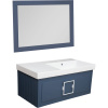 Мебель для ванной La Fenice Cubo 90 R синяя, ручка белая
