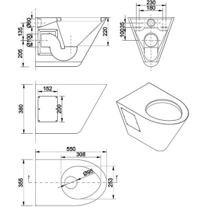 Унитаз подвесной Nofer 13018.S