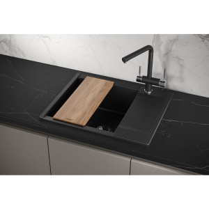 Купить Мойка кухонная Granula Estetica 6202, черный в Москве с доставкой Мойка кухонная Granula Estetica 6202, черный
