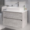 Тумба с раковиной Grossman Эдванс 80 цемент светлый, раковина GR-3031