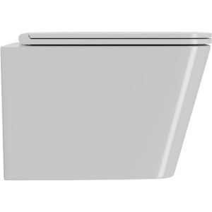 Унитаз подвесной Bauedge Bau Stil Hurricane3 безободковый, с микролифтом, белый