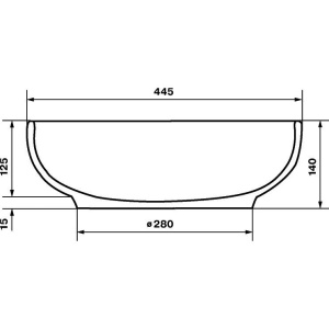 Раковина Wanfald Lauta 41102050005 чаша, на столешницу, российская, без отверстия под смеситель, белая
