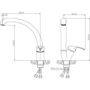 Купить Смеситель для кухни Rossinka Y Y35-23U в Москве с доставкой Смеситель для кухни Rossinka Y Y35-23U