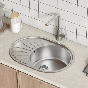 Мойка кухонная IDDIS Suno SUN65SDi77S, с сифоном