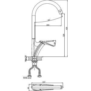 Смеситель для кухни Rush Nevis NE1735-22