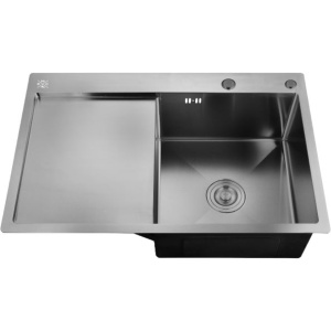 Купить Мойка кухонная РМС MRK-7851BL-R c дозатором, графит в Москве с доставкой Мойка кухонная РМС MRK-7851BL-R c дозатором, графит