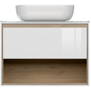 Мебель для ванной Cersanit Louna 80 светлое дерево, со столешницей