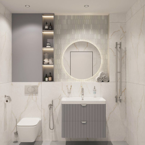 Купить Мебель для ванной STWORKI Ларвик 80, серая матовая в Москве с доставкой Мебель для ванной STWORKI Ларвик 80, серая матовая